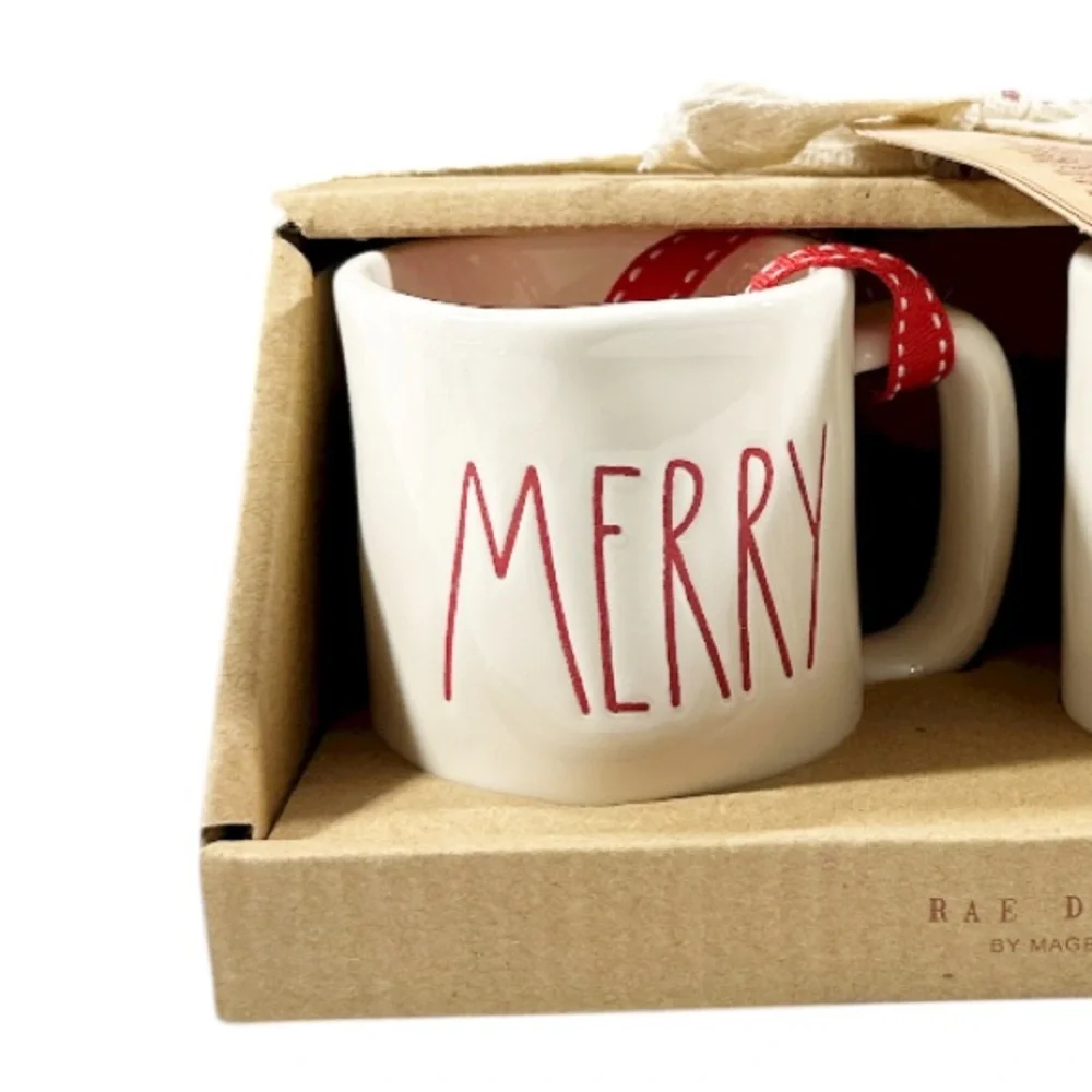 NEW Rae Dunn Christmas MERRY & BRIGHT ESPRESSO Gift Set